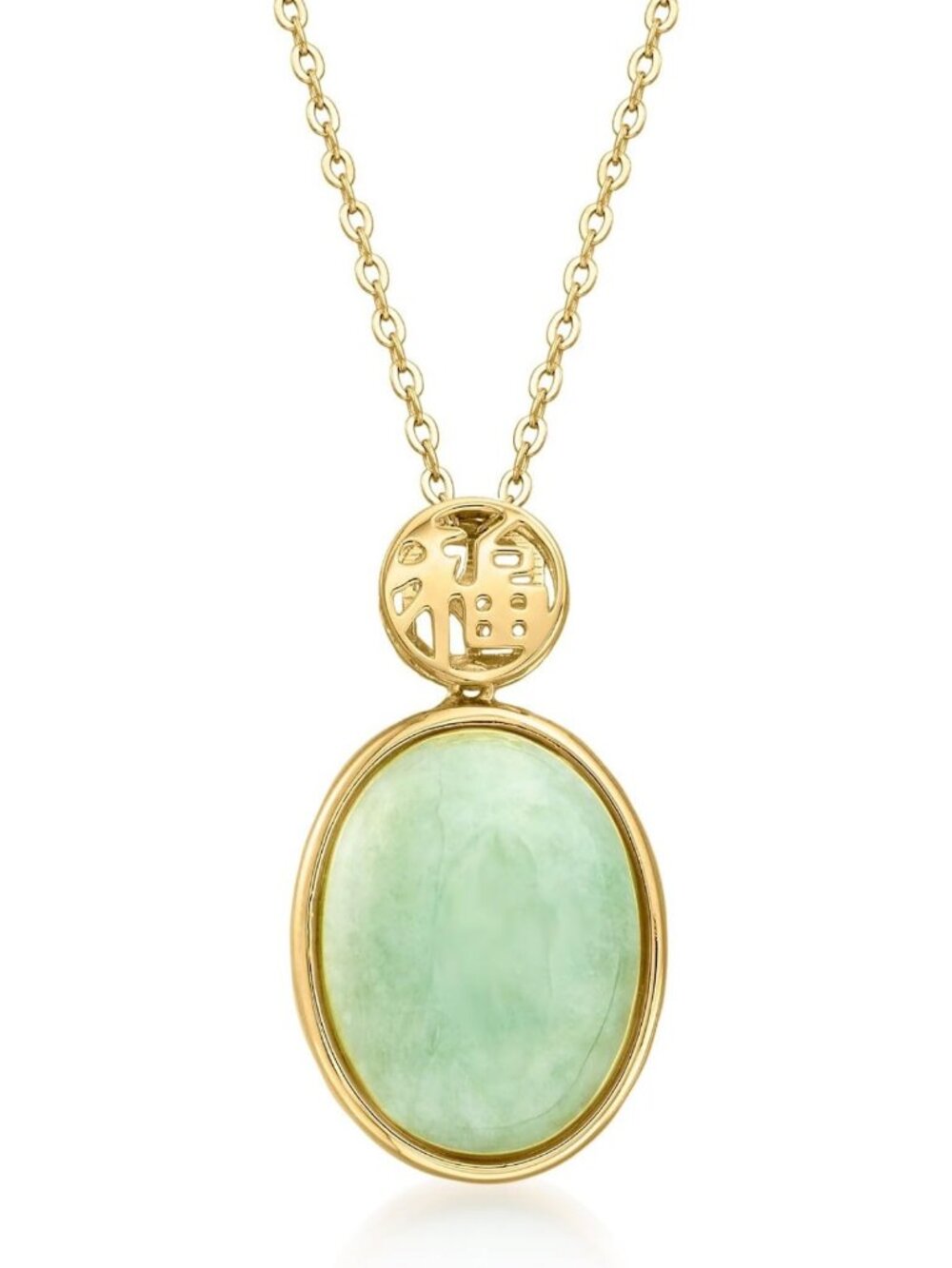 Jade Good Fortune Pendant Necklace | Elegant Jewelry for Luck & Style